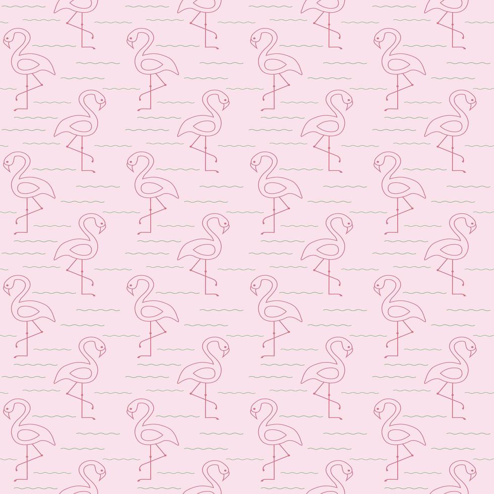 rosa flamingo sömlösa mönster vektor