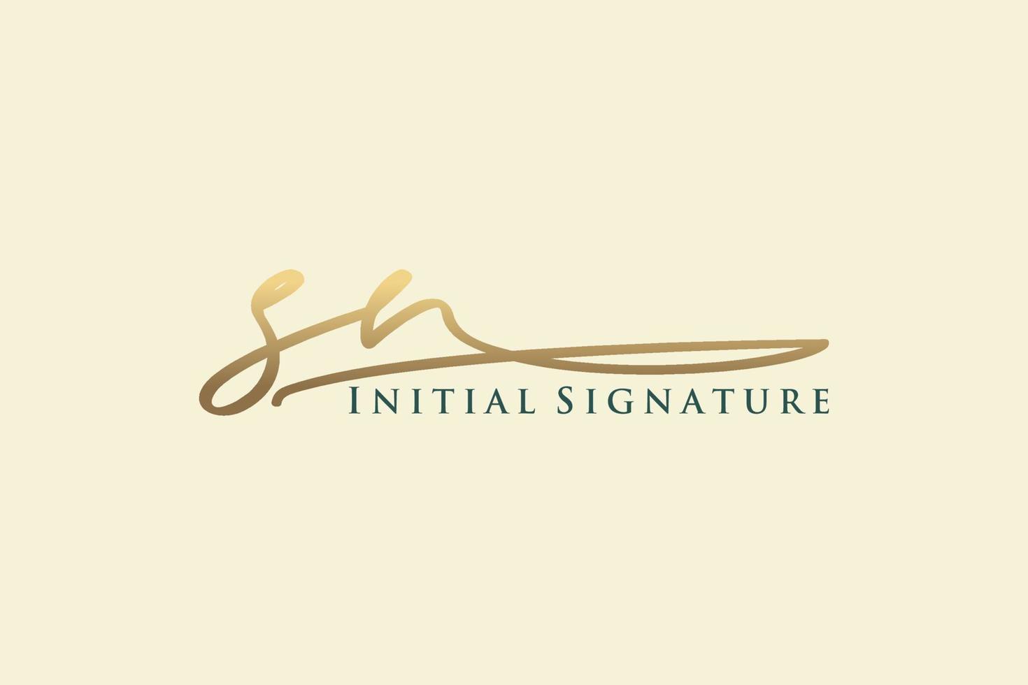 anfängliches sn-buchstabe-signatur-logo-vorlage elegantes design-logo. hand gezeichnete kalligraphiebeschriftungsvektorillustration. vektor