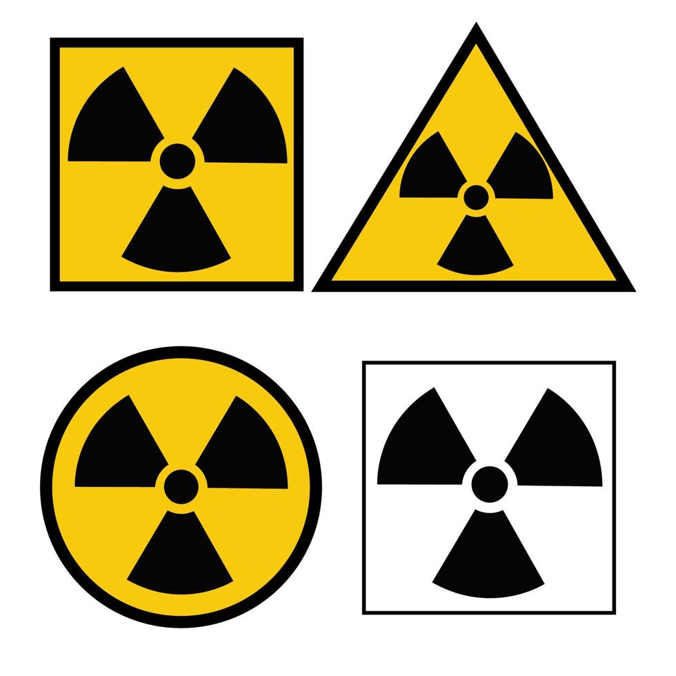 Vektorpiktogramm der Strahlungsgefahr Symbol für die Gefahr ionisierender Strahlung vektor