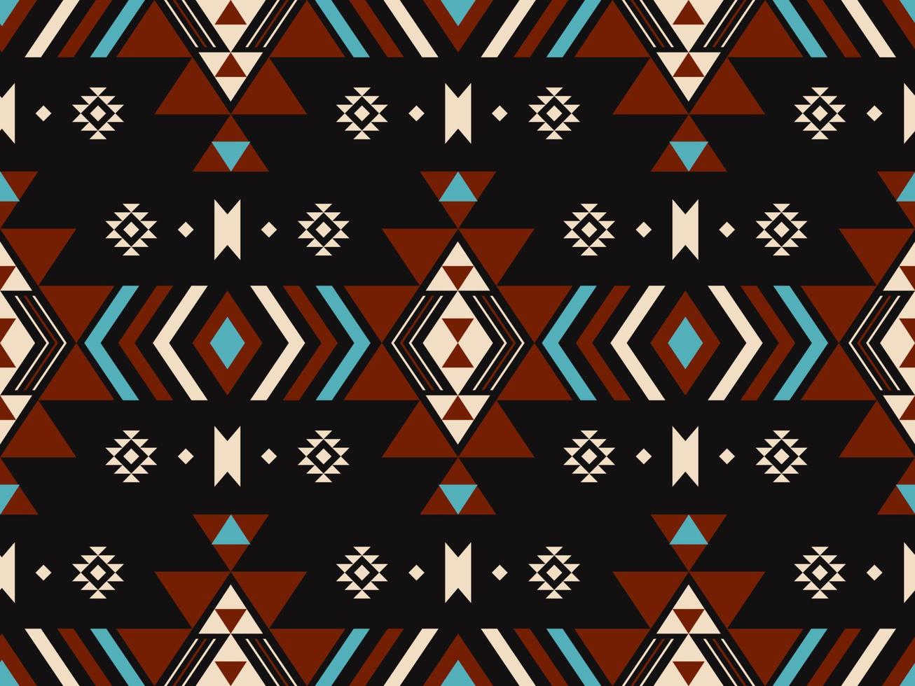 etnisk geometrisk mönster. sydväst aztec geometrisk form årgång Färg sömlös mönster bakgrund. använda sig av för tyg, textil, etnisk interiör dekoration element, klädsel, omslag. vektor