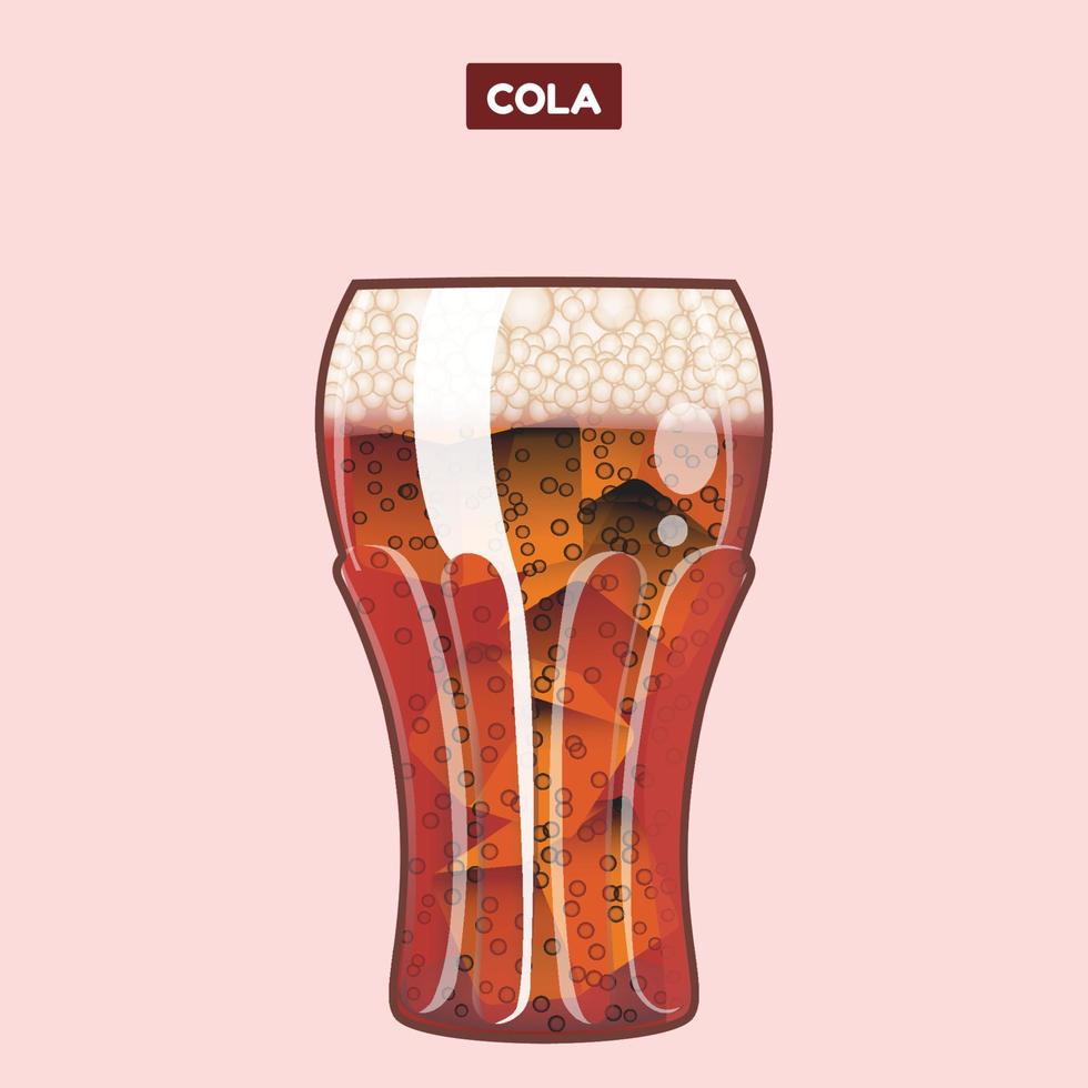 Cola-Getränk-Sommer-Symbol vektor