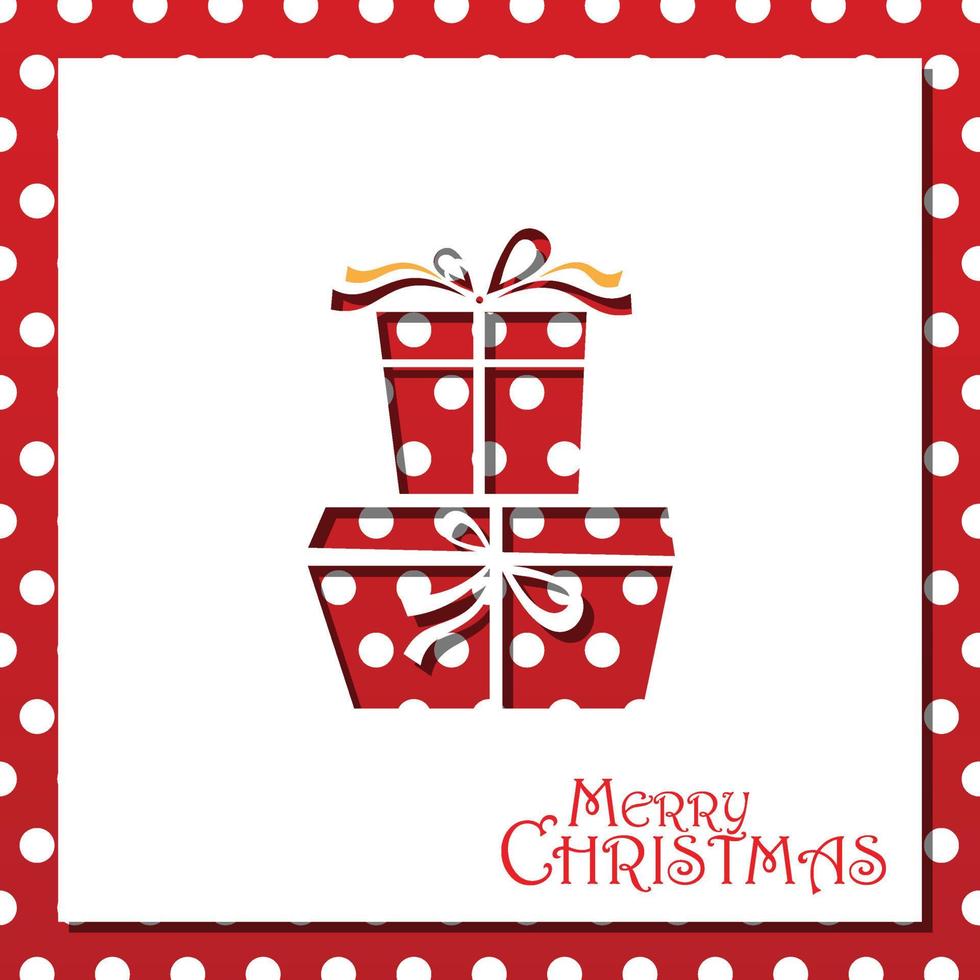 Vektor White Paper Christmas Box auf einem weißen, matten Hintergrund. Gestaltungselemente für Weihnachtskarten.