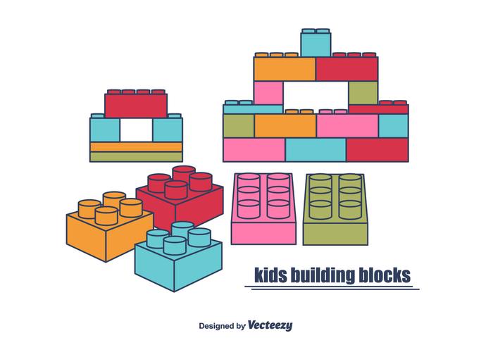 Barnbyggnadsblock vektor