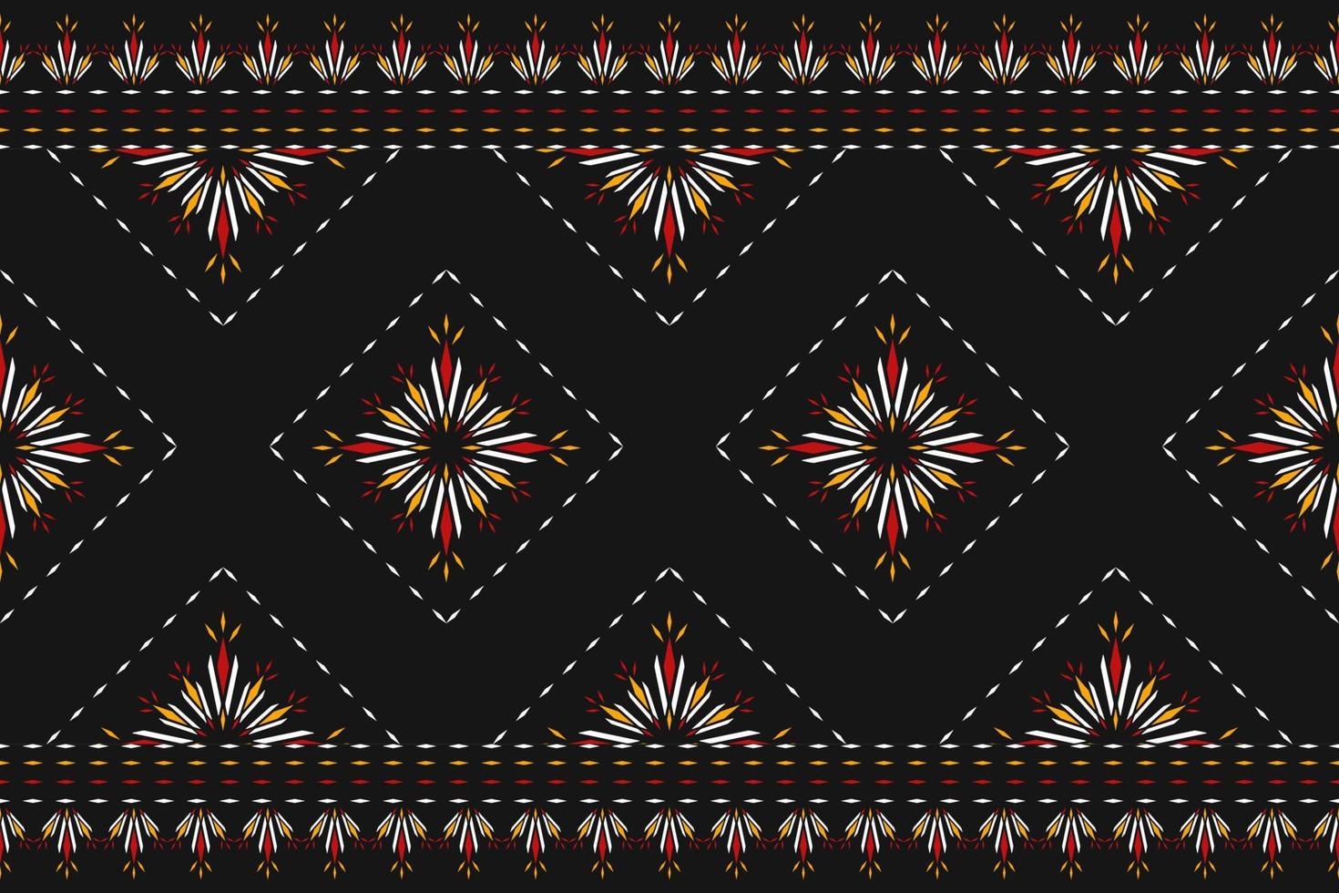 geometrisches ethnisches nahtloses muster traditionell. abstrakter Mandala-Blume-Hintergrund. vektor