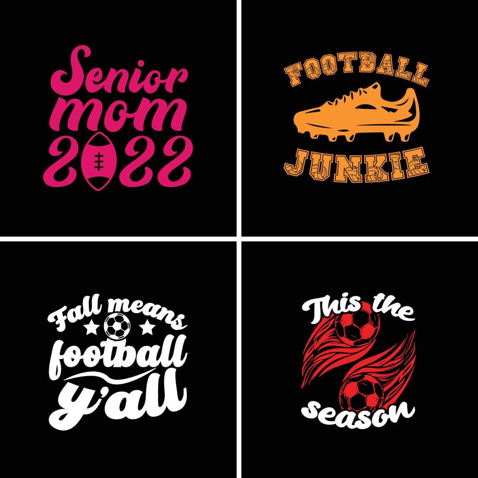 Fußball-Bundle-T-Shirt-Design vektor