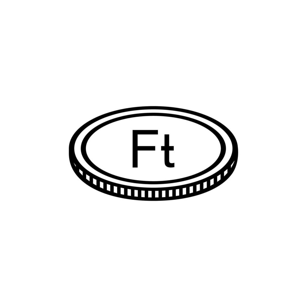 Symbol für ungarische Währung. Ungarischer Forint, Huf. Vektor-Illustration vektor