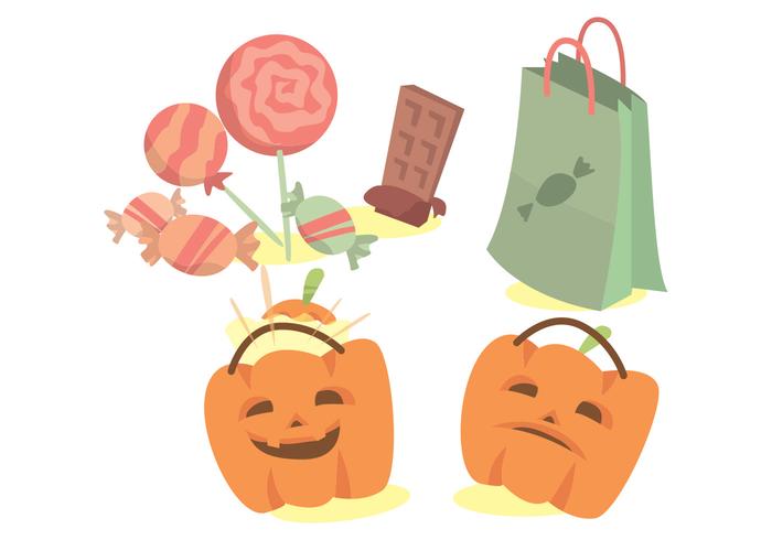 Trick eller Treat Vector Set