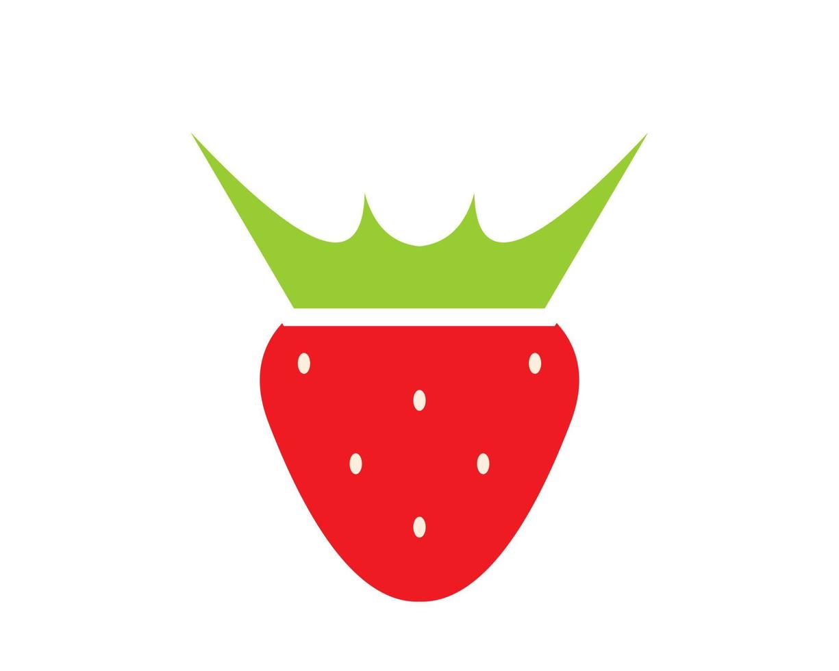 Erdbeere mit Krone drauf vektor