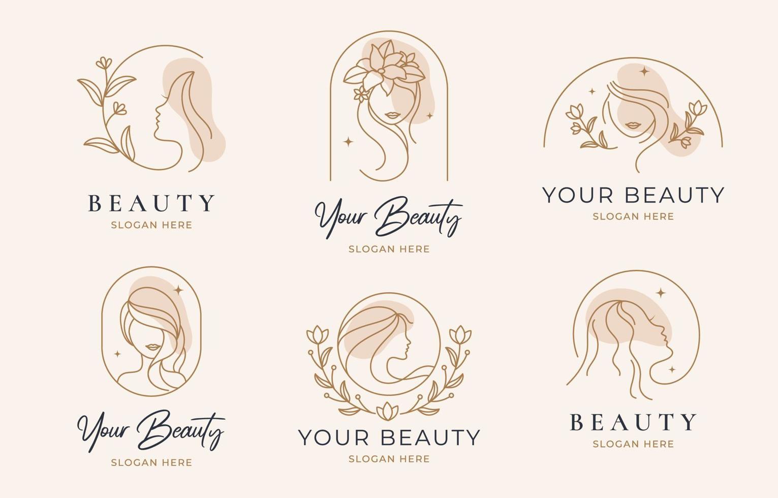 Beauty-Logo-Sammlung vektor