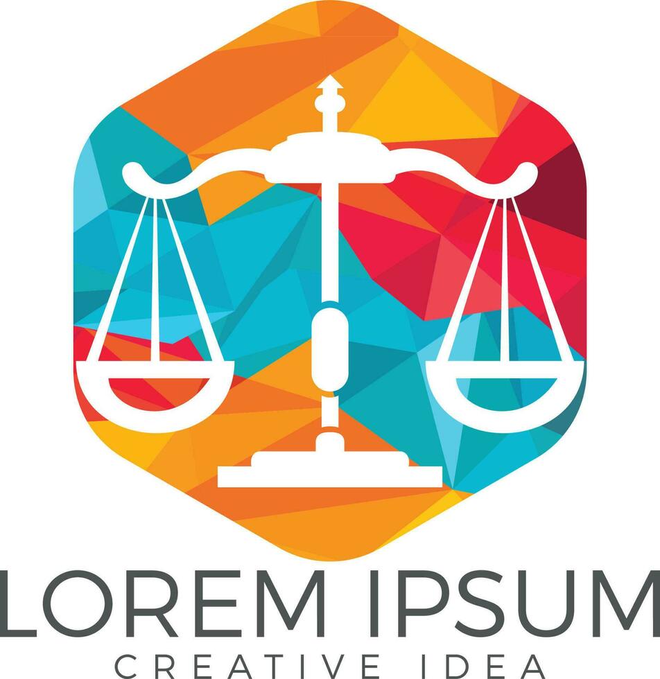 Logo-Design für Recht und Anwalt. vektor