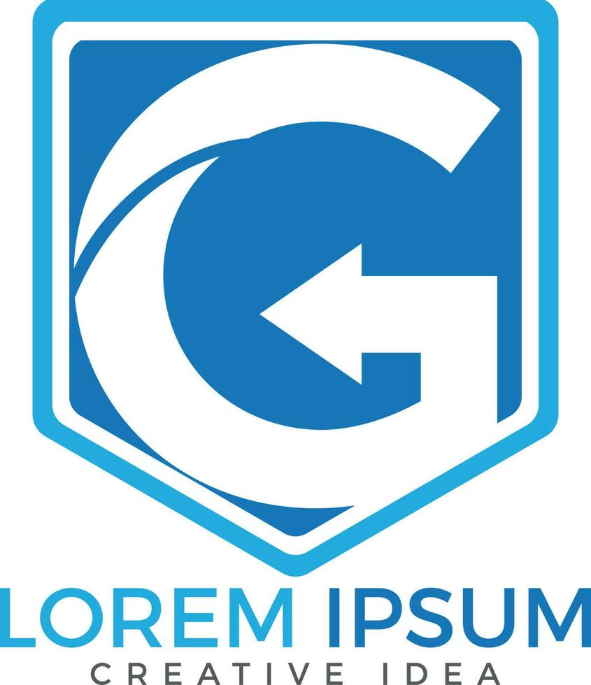 brev g pil ikon logotyp design mall. vektor