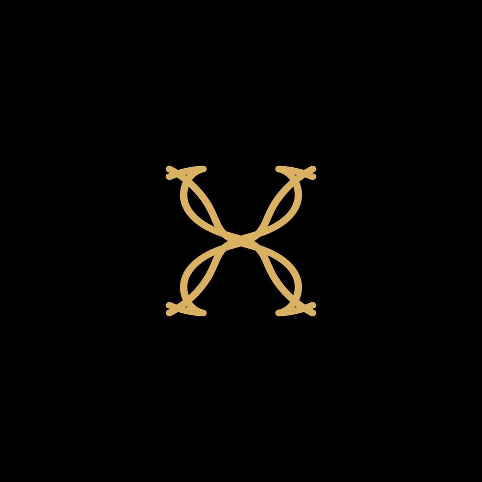 logotyp med abstrakt linje begrepp vektor