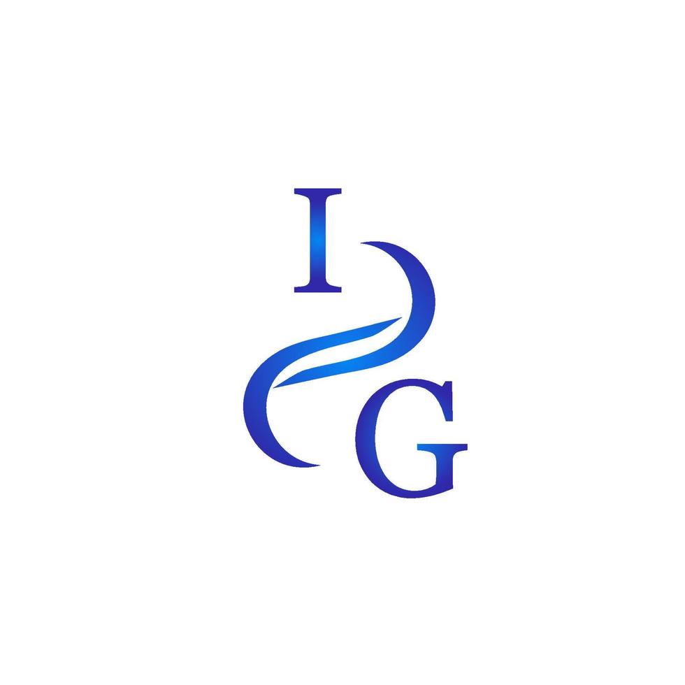 ig blaues Logo-Design für Ihr Unternehmen vektor