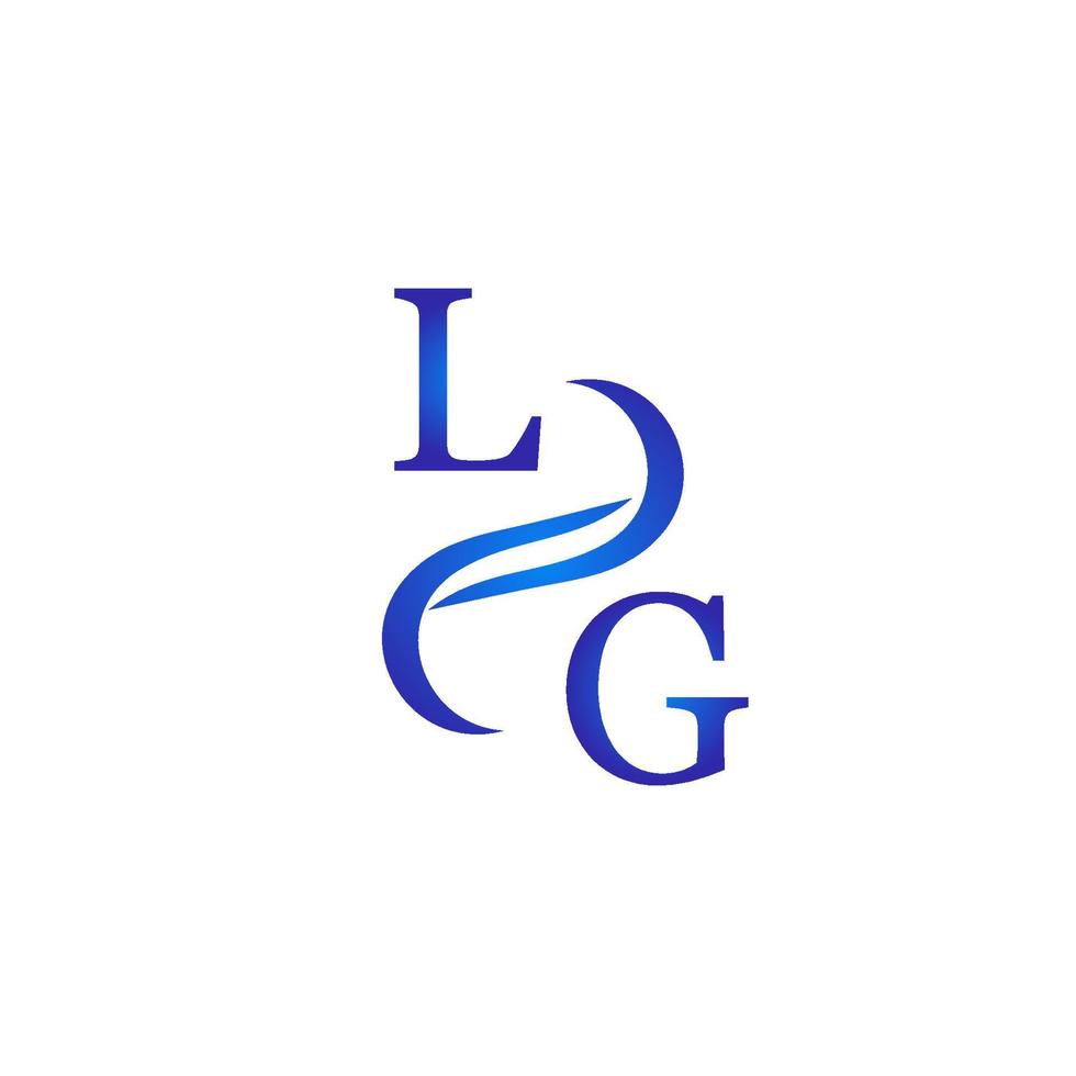lg blaues Logo-Design für Ihr Unternehmen vektor