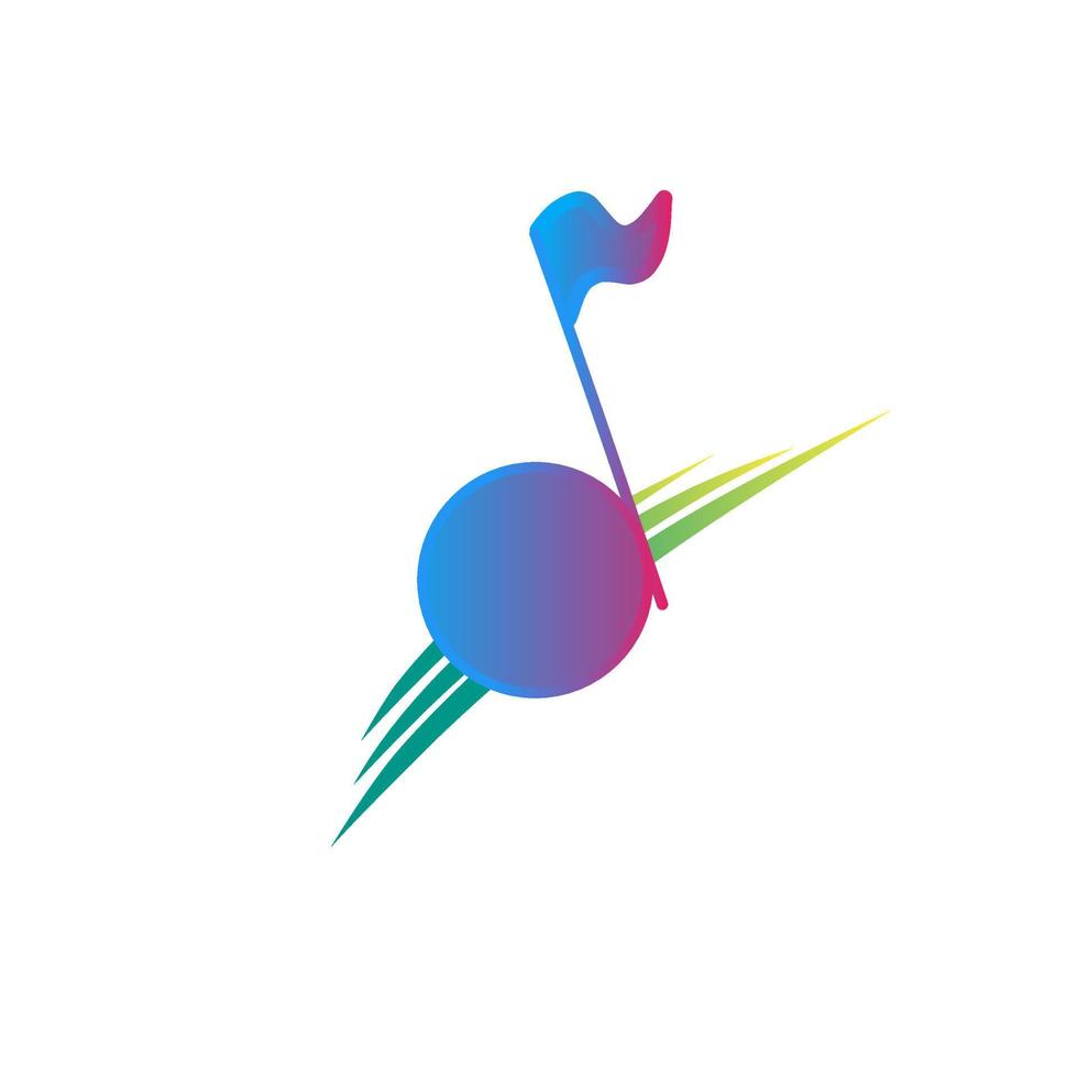 musikdesignvektor, musikalisches logo, fliegende musik, musiknote vektor