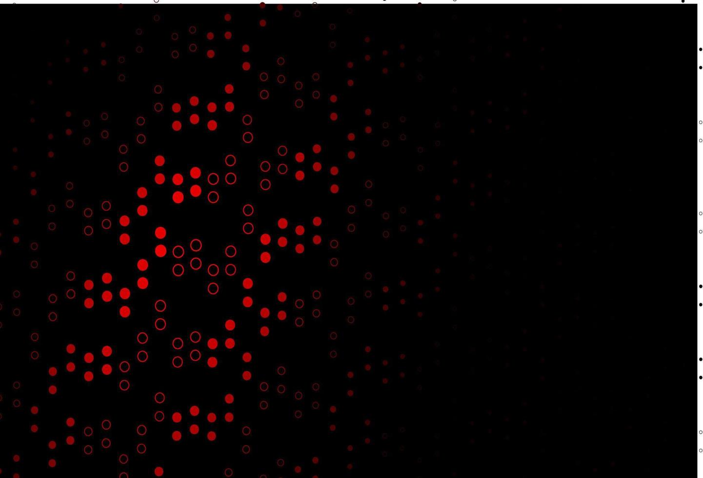 dunkelrotes Vektormuster mit Kugeln. vektor