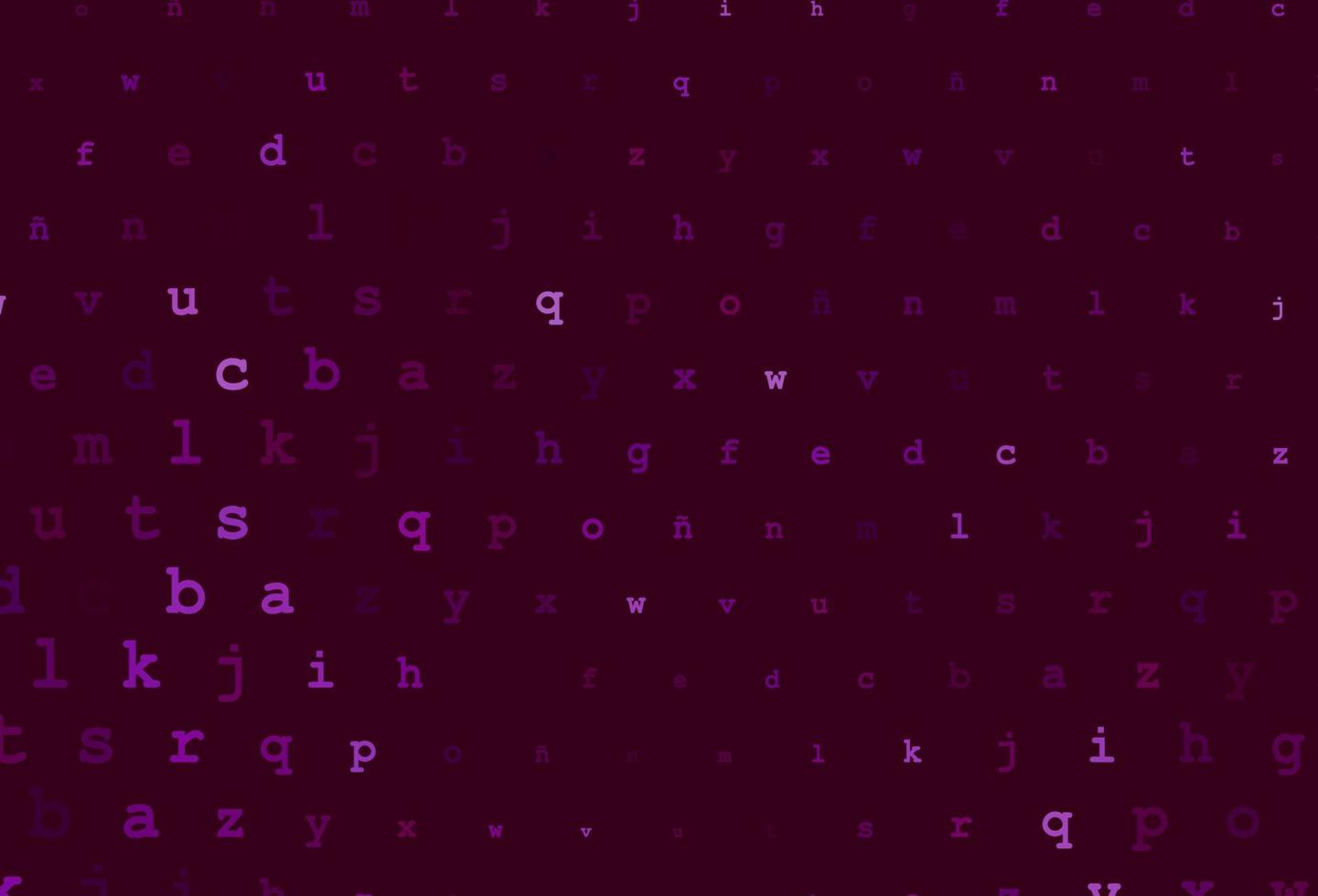 dunkelviolettes Vektorcover mit englischen Symbolen. vektor
