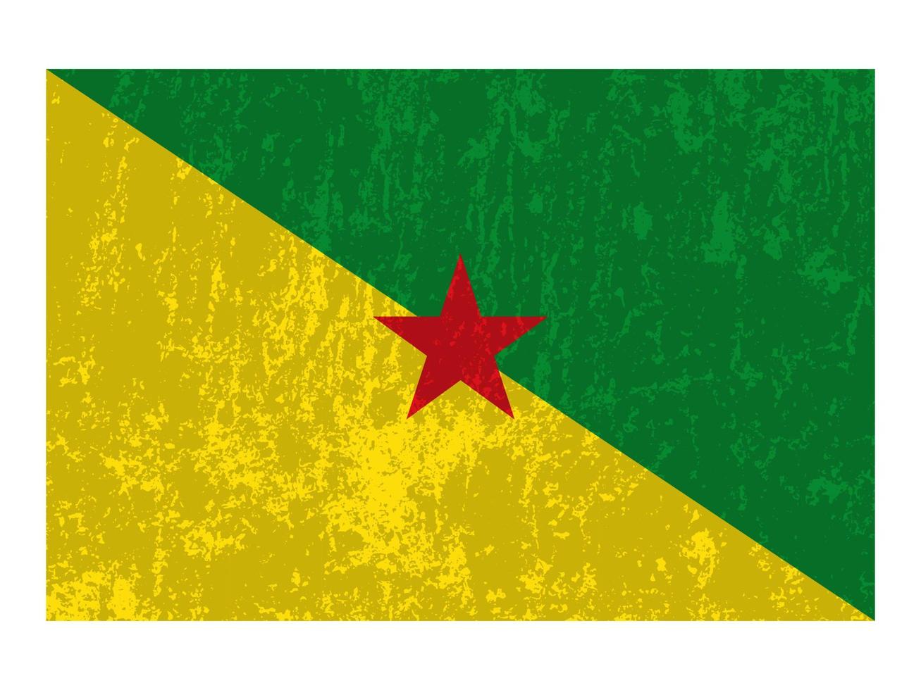 franska Guyana grunge flagga, officiell färger och andel. vektor illustration.