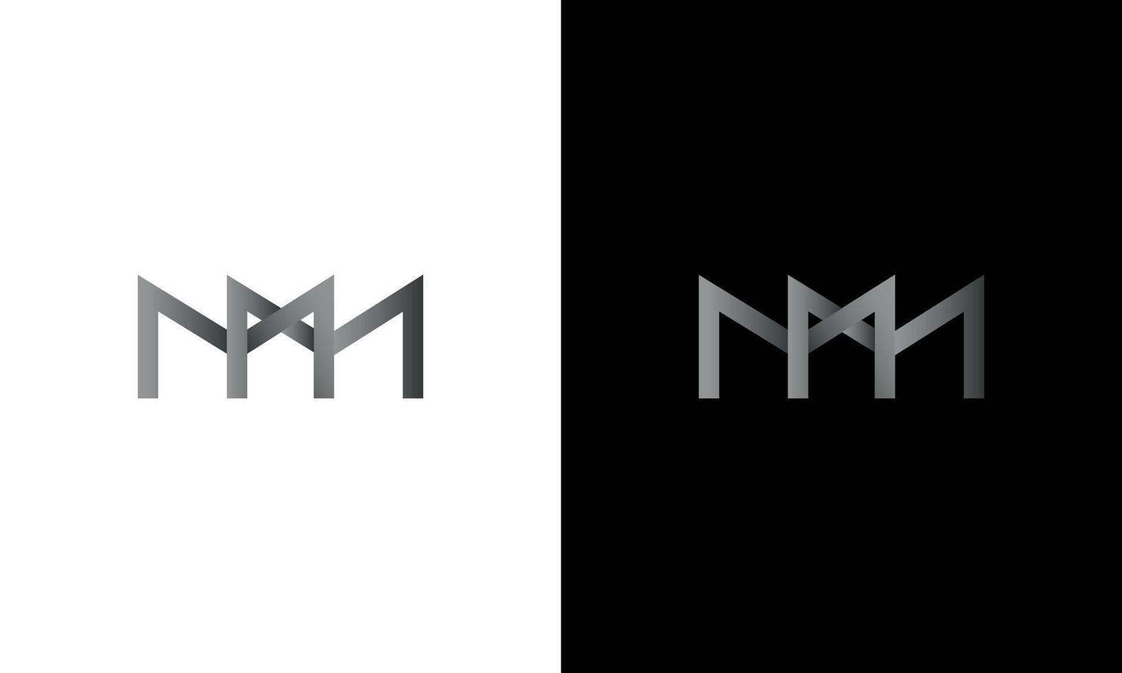 Buchstabe mm Loge. mm-Logo-Design kostenlose Vektorvorlage. vektor