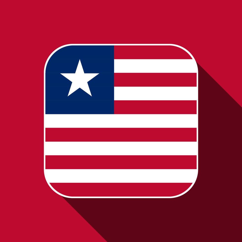 Liberia-Flagge, offizielle Farben. Vektor-Illustration. vektor