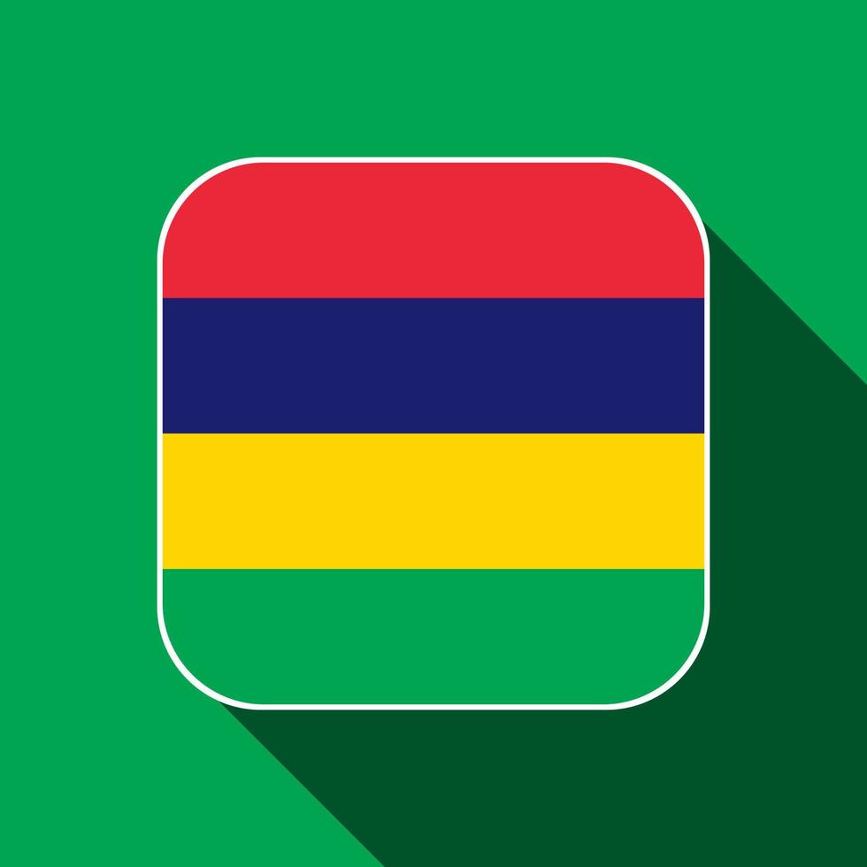 Mauritius-Flagge, offizielle Farben. Vektor-Illustration. vektor