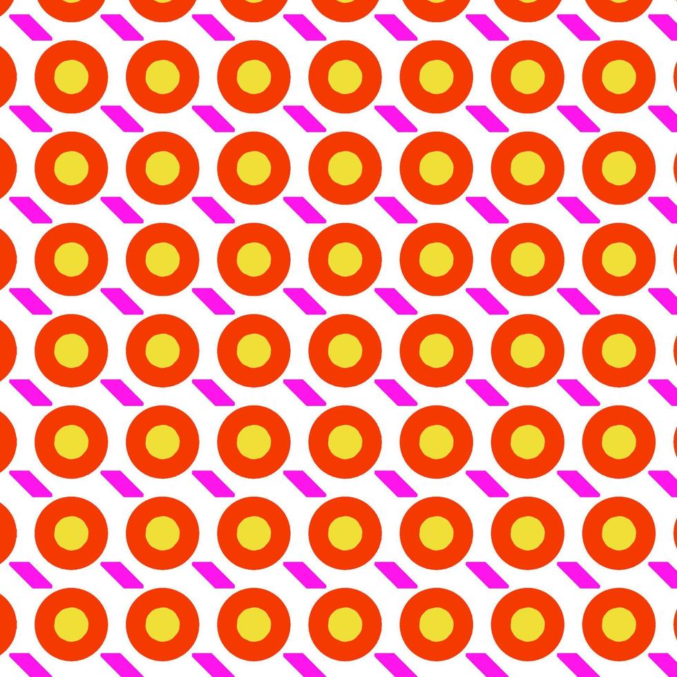 nahtloses Muster mit roten gelben, Vektorillustrationskreisen vektor