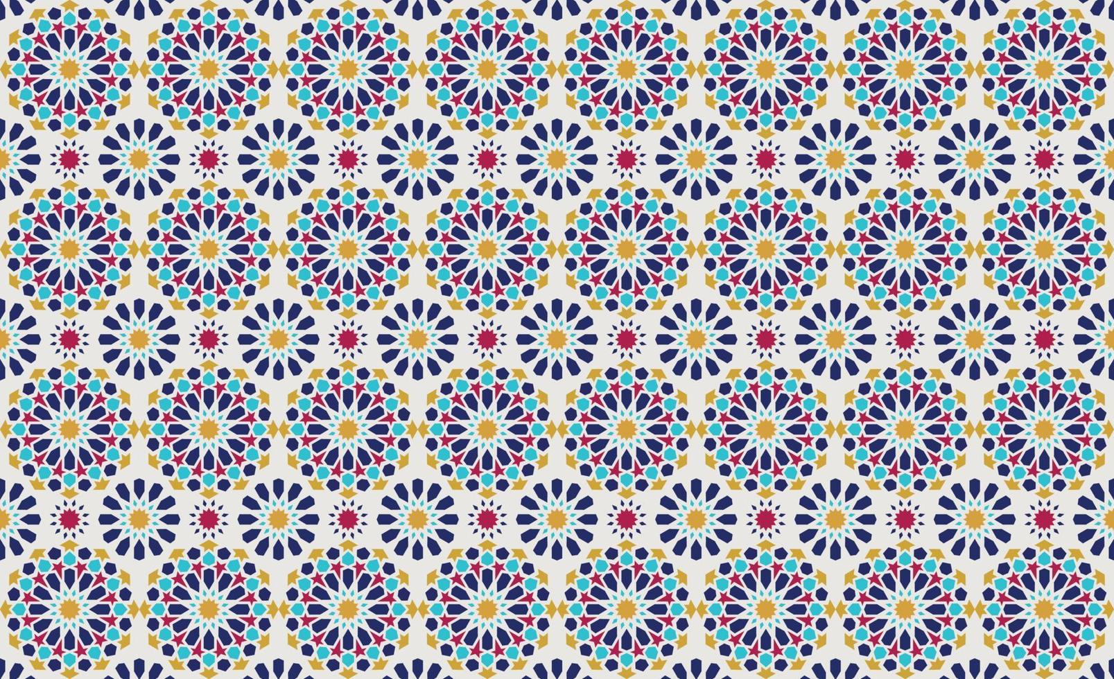 traditionelles isometrisches buntes marokkanisches mosaik, nahtloser musterhintergrund der fliese. vektor