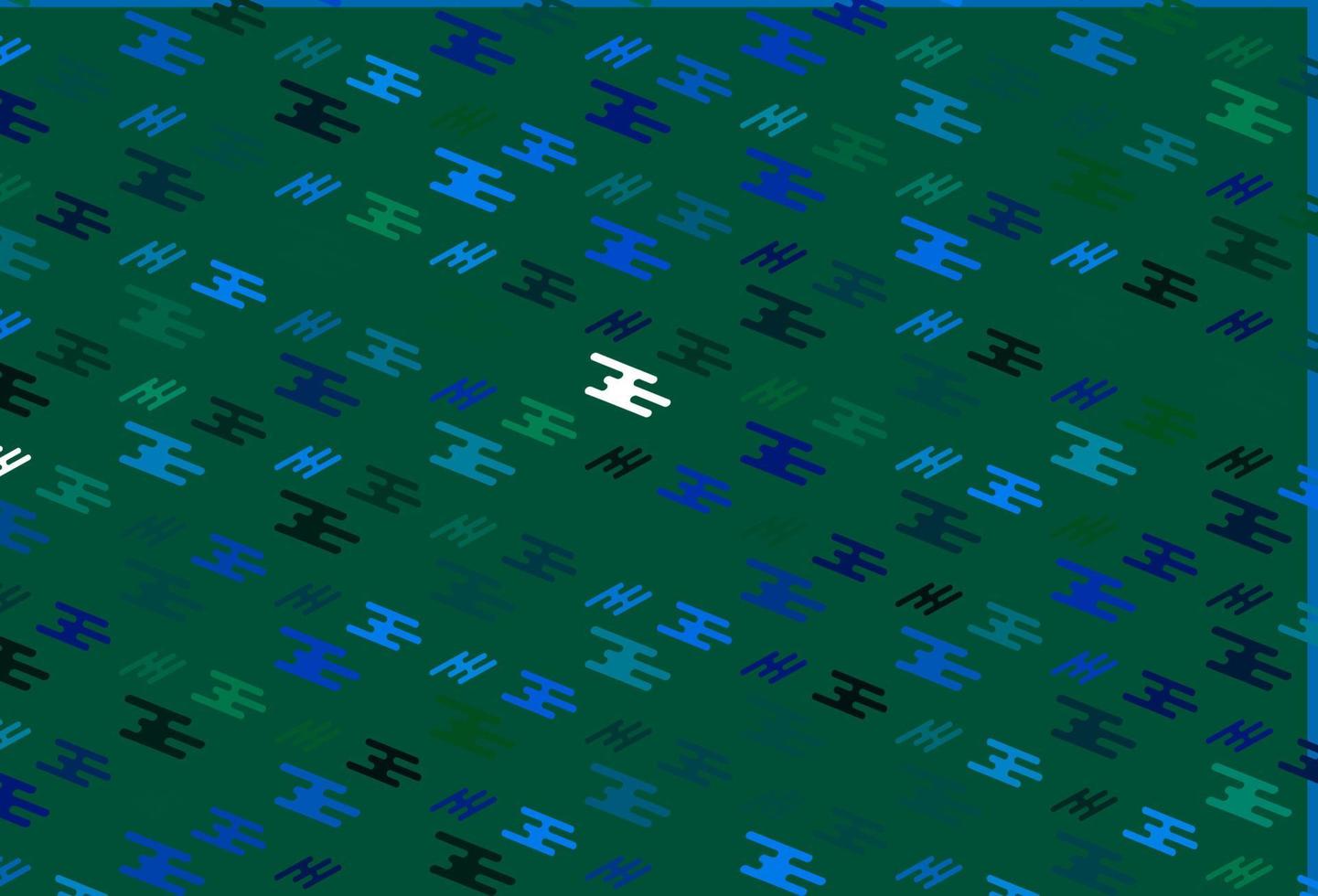 ljusblå, grön vektorbakgrund med raka linjer. vektor