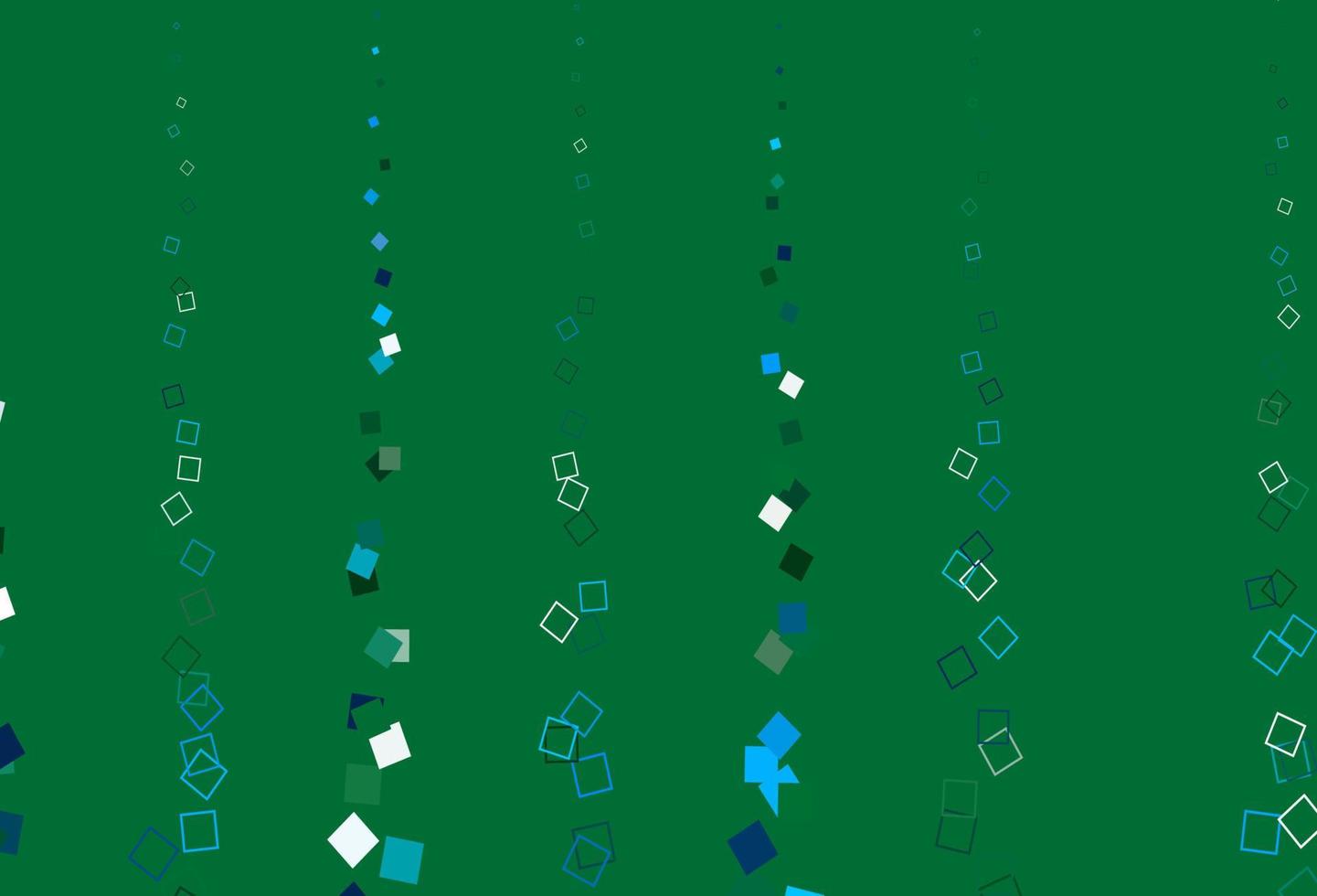 hellblaues, grünes Vektormuster mit Kristallen, Rechtecken. vektor