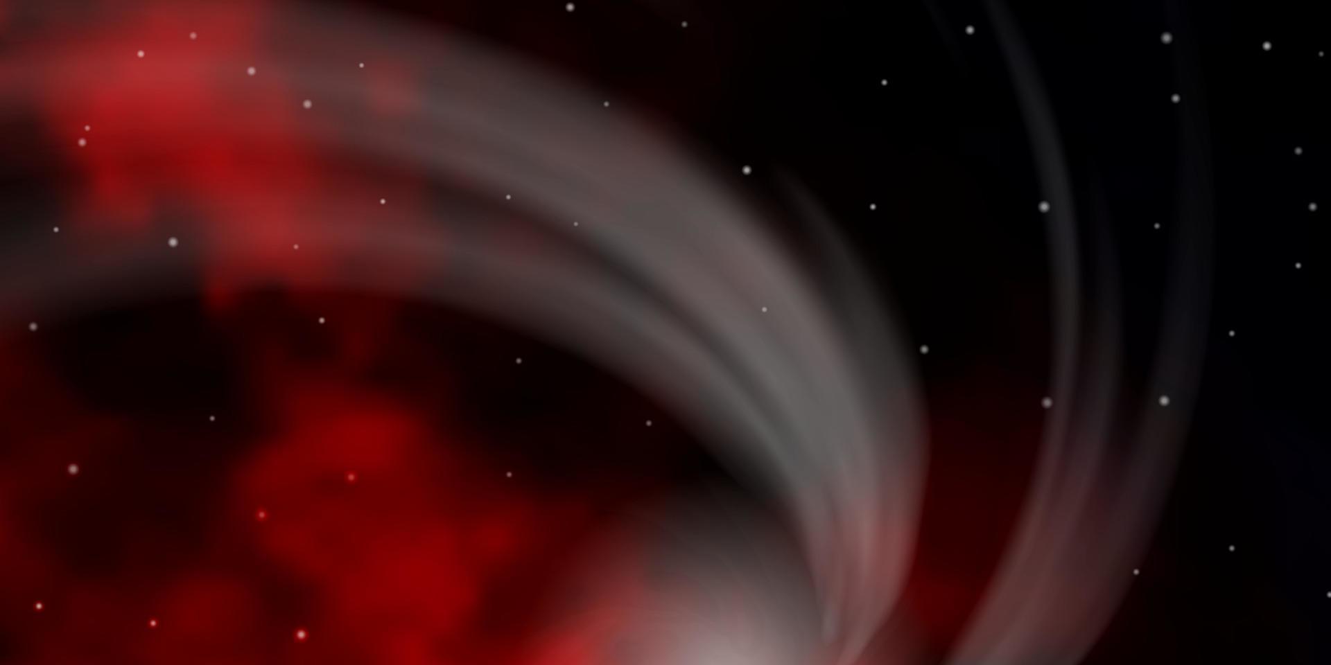 dunkelroter Vektorhintergrund mit bunten Sternen. vektor