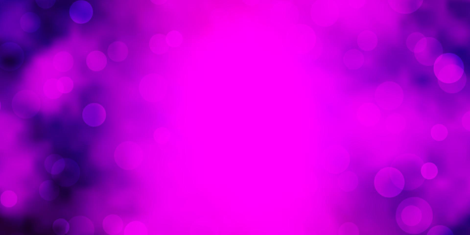 mörk lila vektor bakgrund med cirklar.