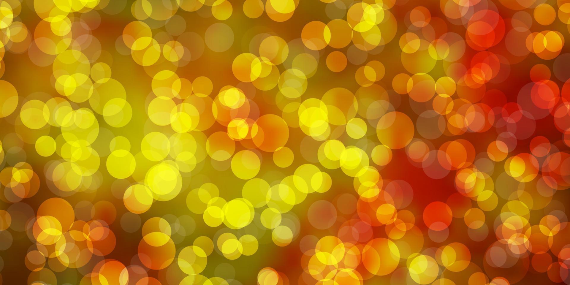 mörk gul vektor bakgrund med bubblor.