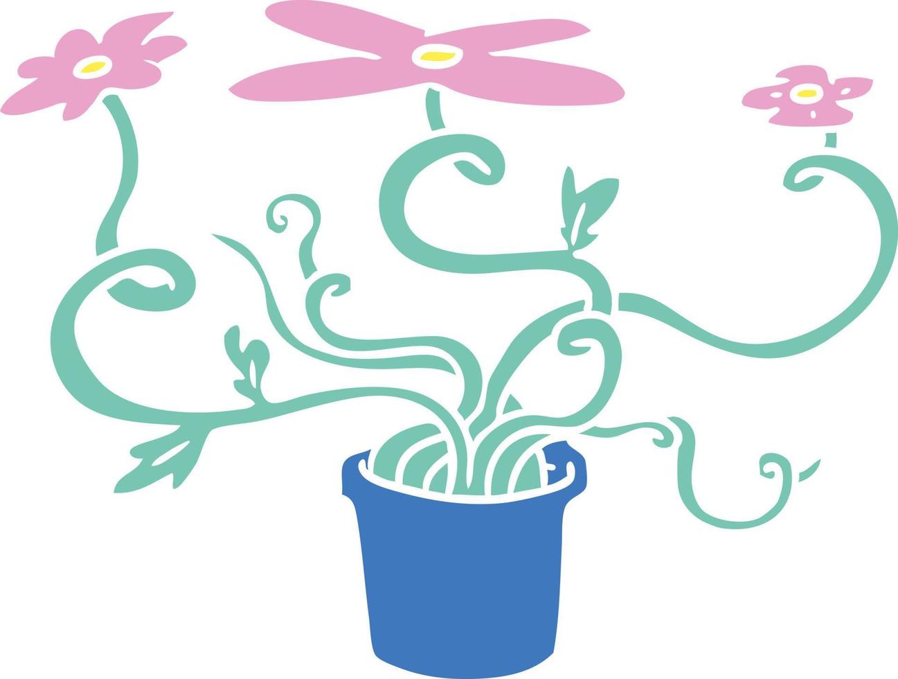 tecknad doodle av en blomma växt vektor