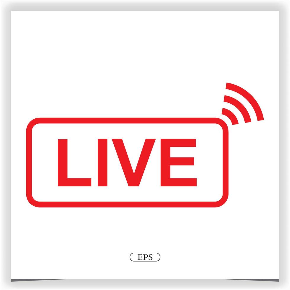 Live-Streaming-Symbole und Video-Broadcast-Logo Premium elegante Vorlage Vektor eps 10