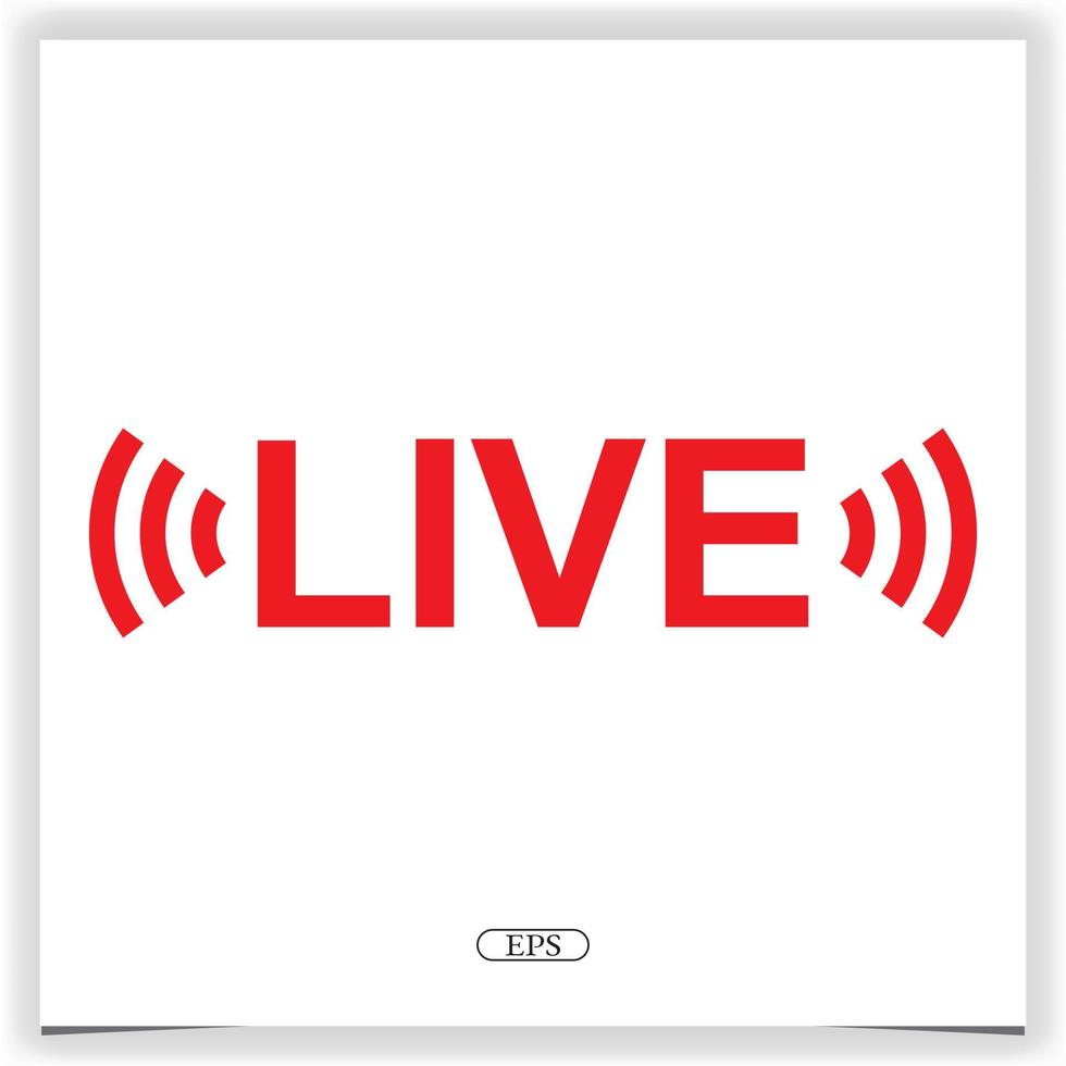 Live-Streaming-Symbole und Video-Broadcast-Logo Premium elegante Vorlage Vektor eps 10