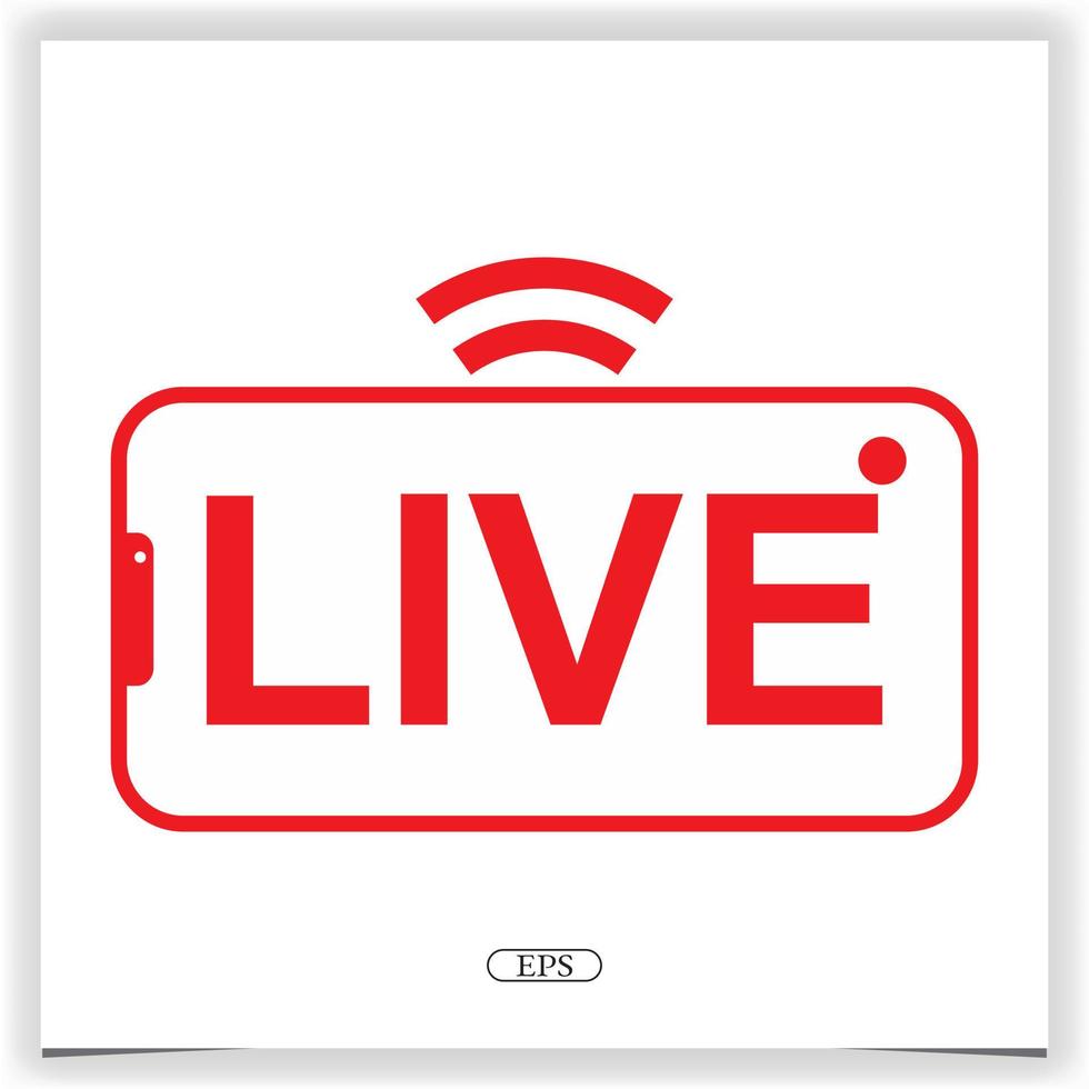 Live-Streaming-Symbole und Video-Broadcast-Logo Premium elegante Vorlage Vektor eps 10