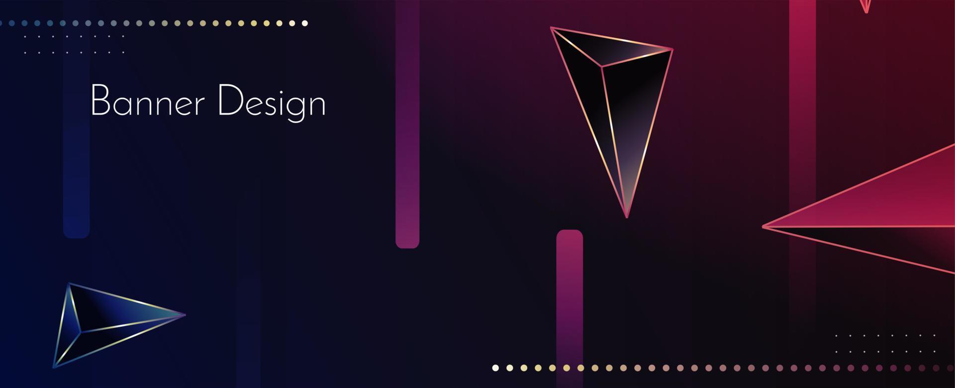 modern elegant abstrakt geometrisk elegant banner bakgrund vektor