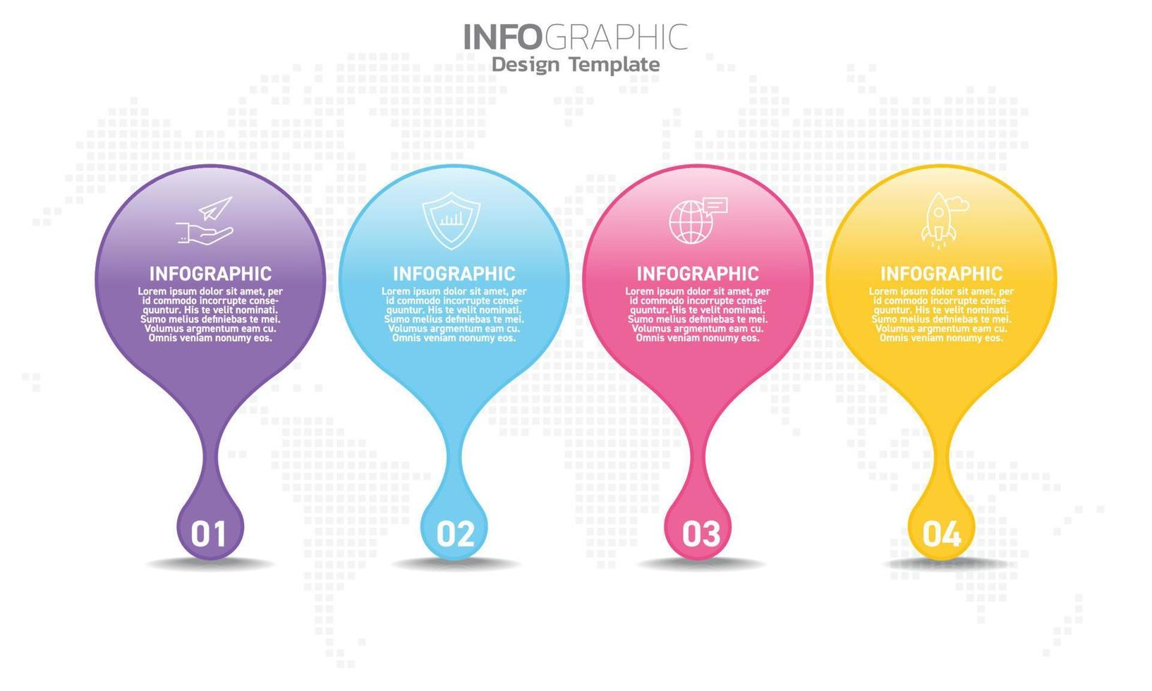 seo-infografik 4 schritte seo für inhalt, diagramm, flussdiagramm, schritte, teile, zeitleiste, arbeitsablauf, diagramm. vektor