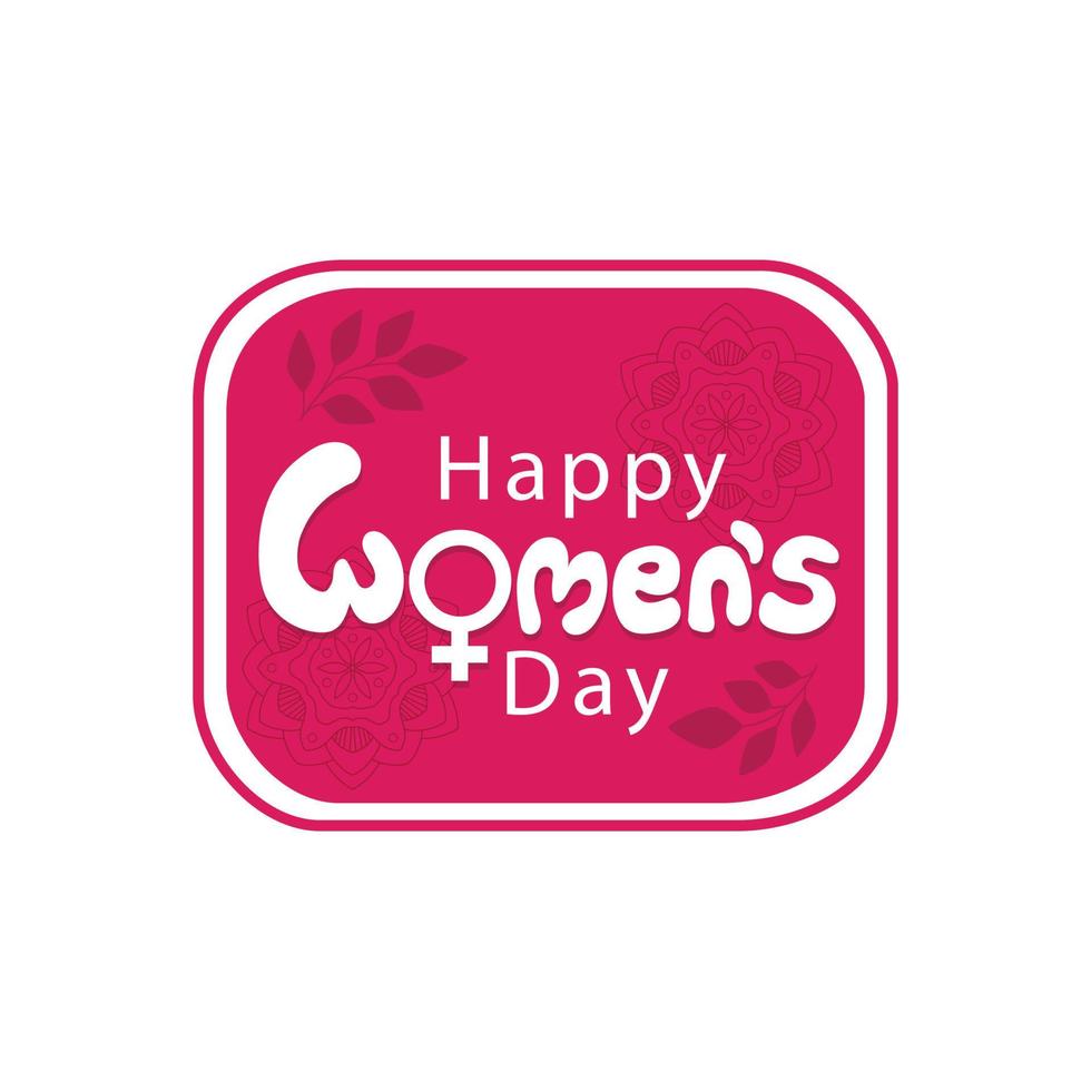Happy Women's Day Vektor Schriftzug Logo