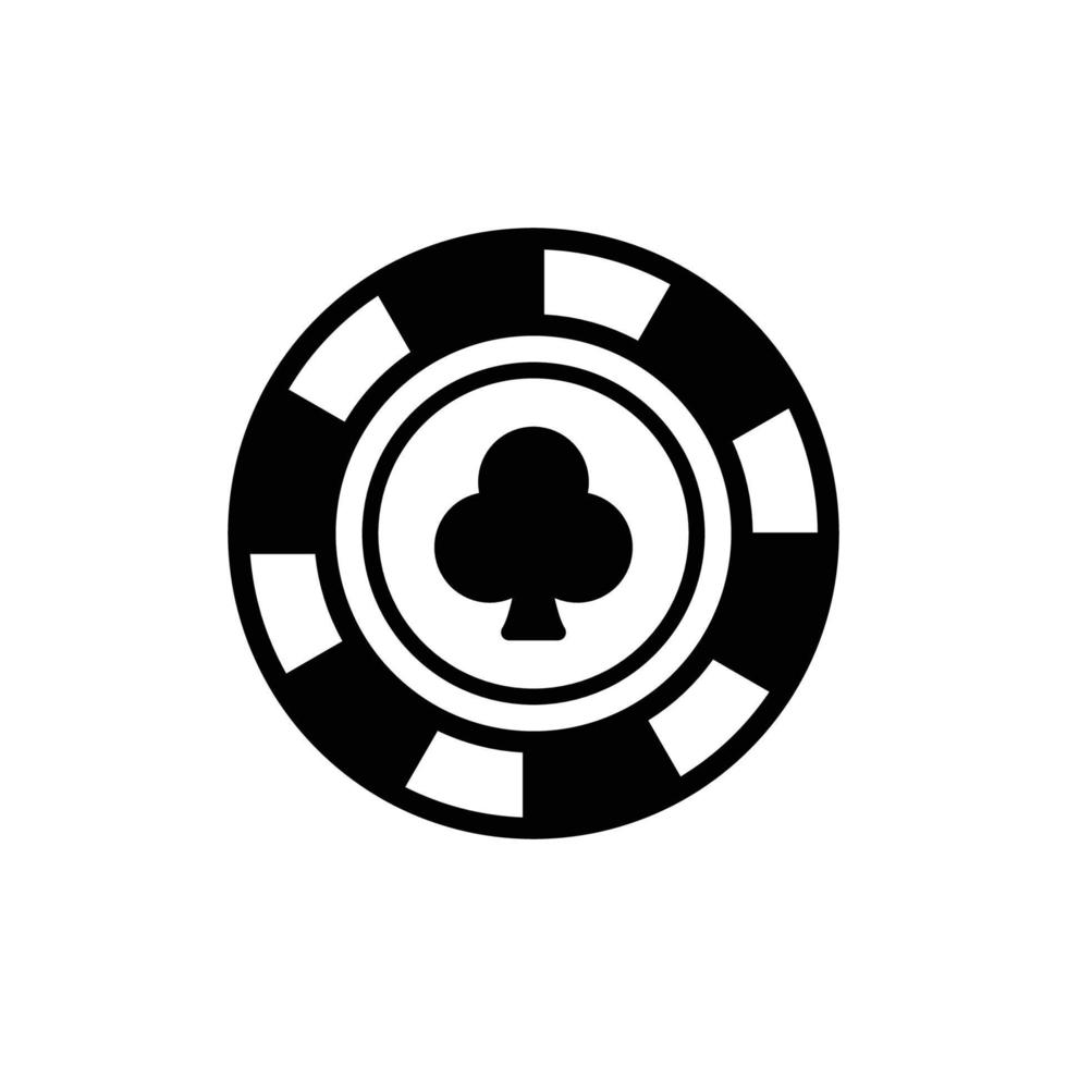Design-Vorlage für Pokerchip-Symbolvektoren vektor