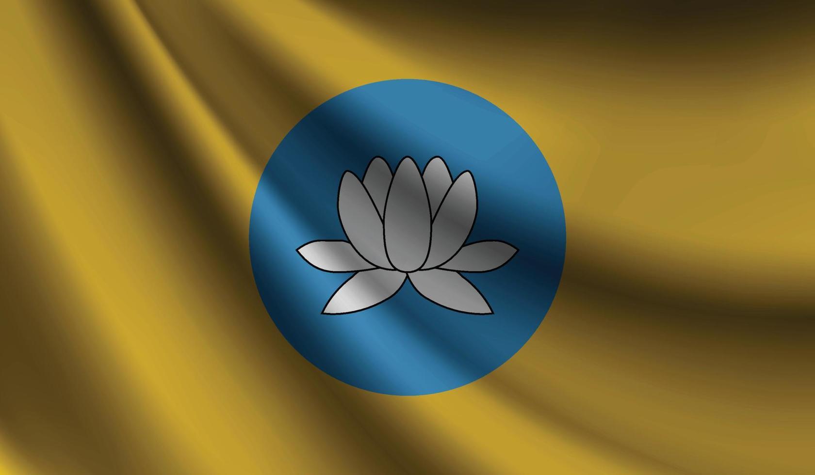 kalmykia flagga vinka. bakgrund för patriotisk och nationell design vektor