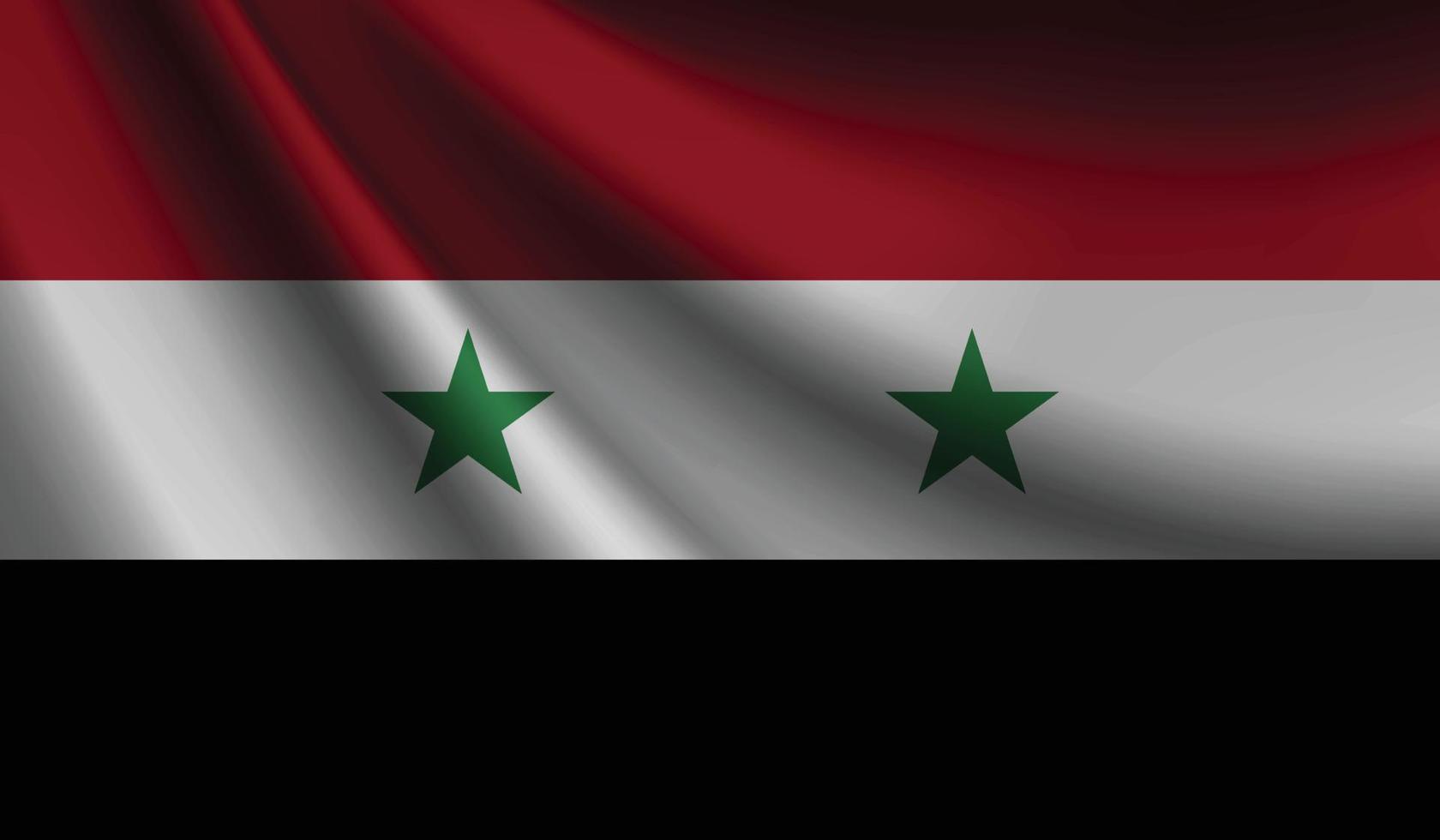 syrien flagga vinka bakgrund för patriotisk och nationell design vektor