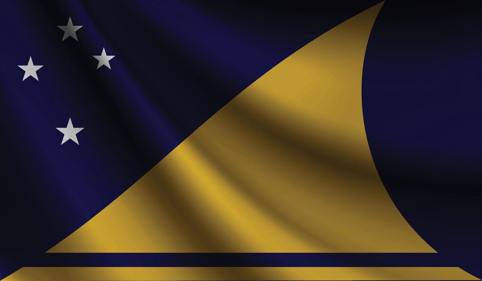 tokelau flagga vinka bakgrund för patriotisk och nationell design vektor