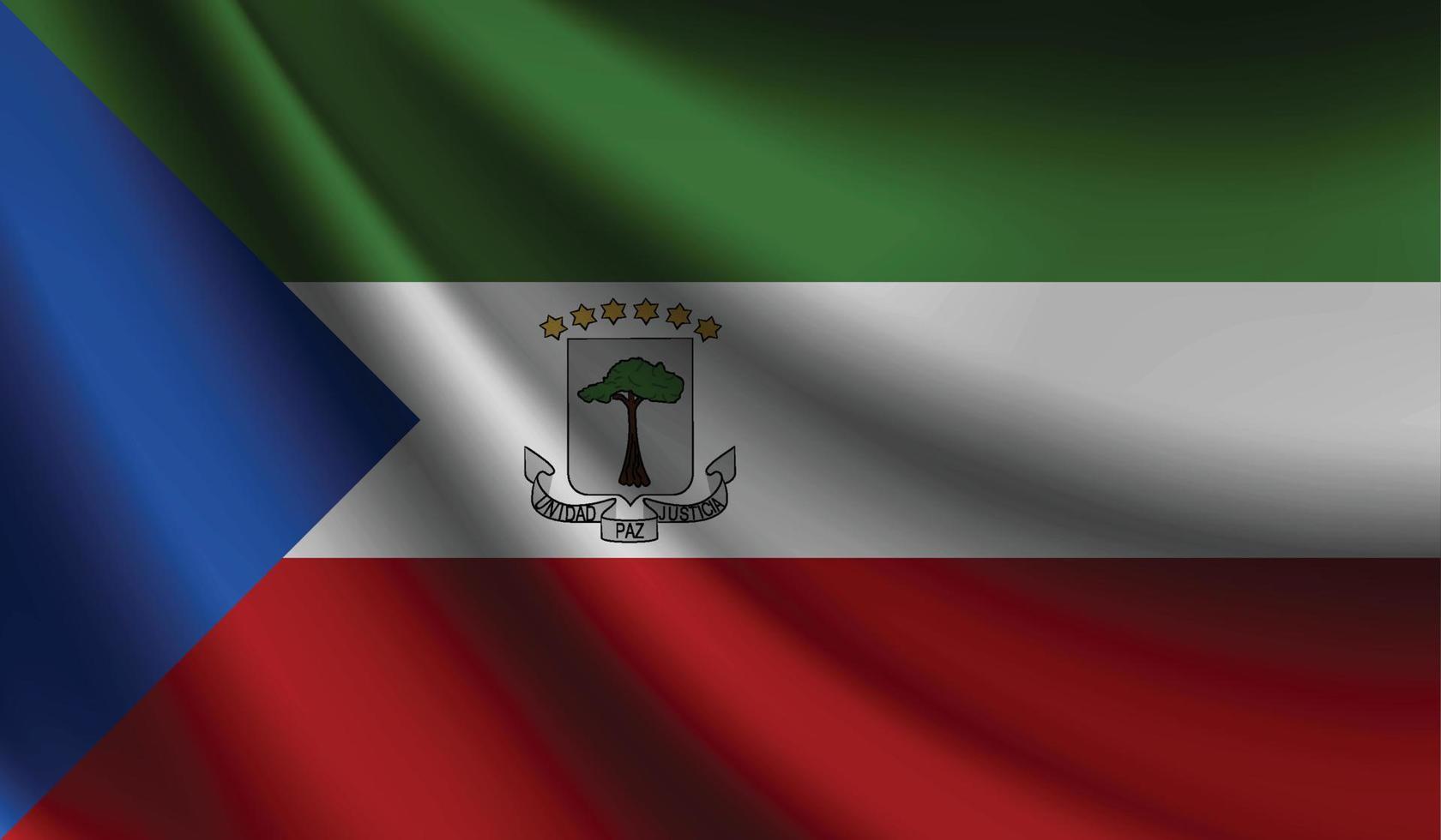 Ekvatorialguineas flagga vajar. bakgrund för patriotisk och nationell design vektor