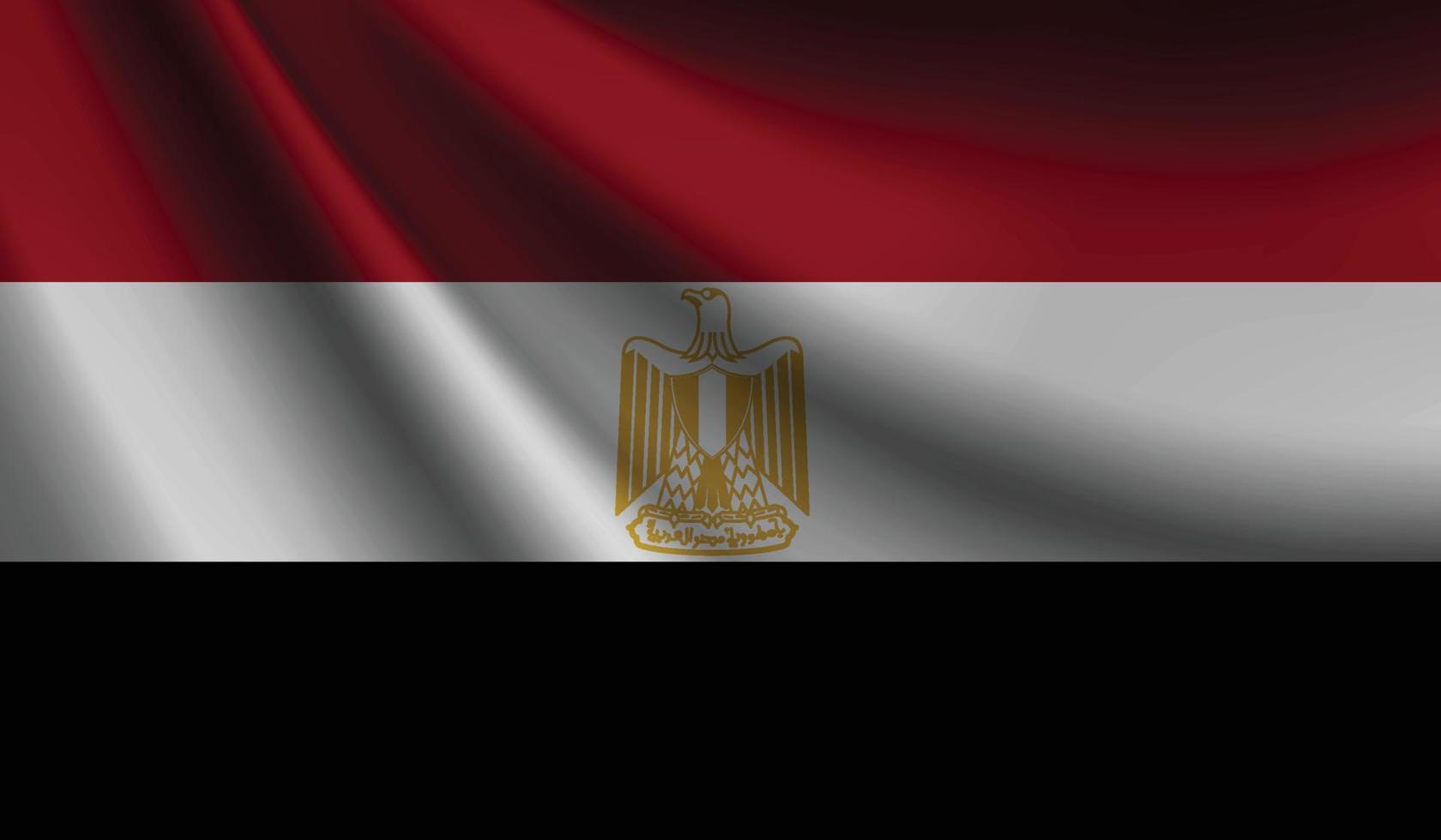 egyptiska flaggan vajar. bakgrund för patriotisk och nationell design vektor