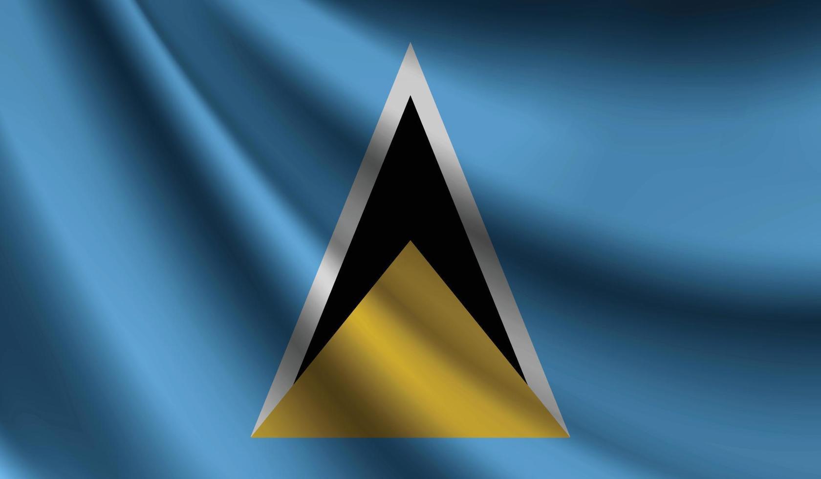 st. lucia fahnenschwenkender hintergrund für patriotisches und nationales design vektor