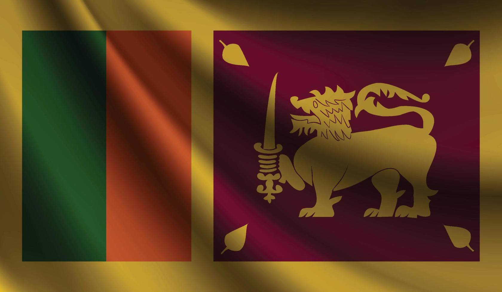 sri lanka flagga vinka bakgrund för patriotisk och nationell design vektor