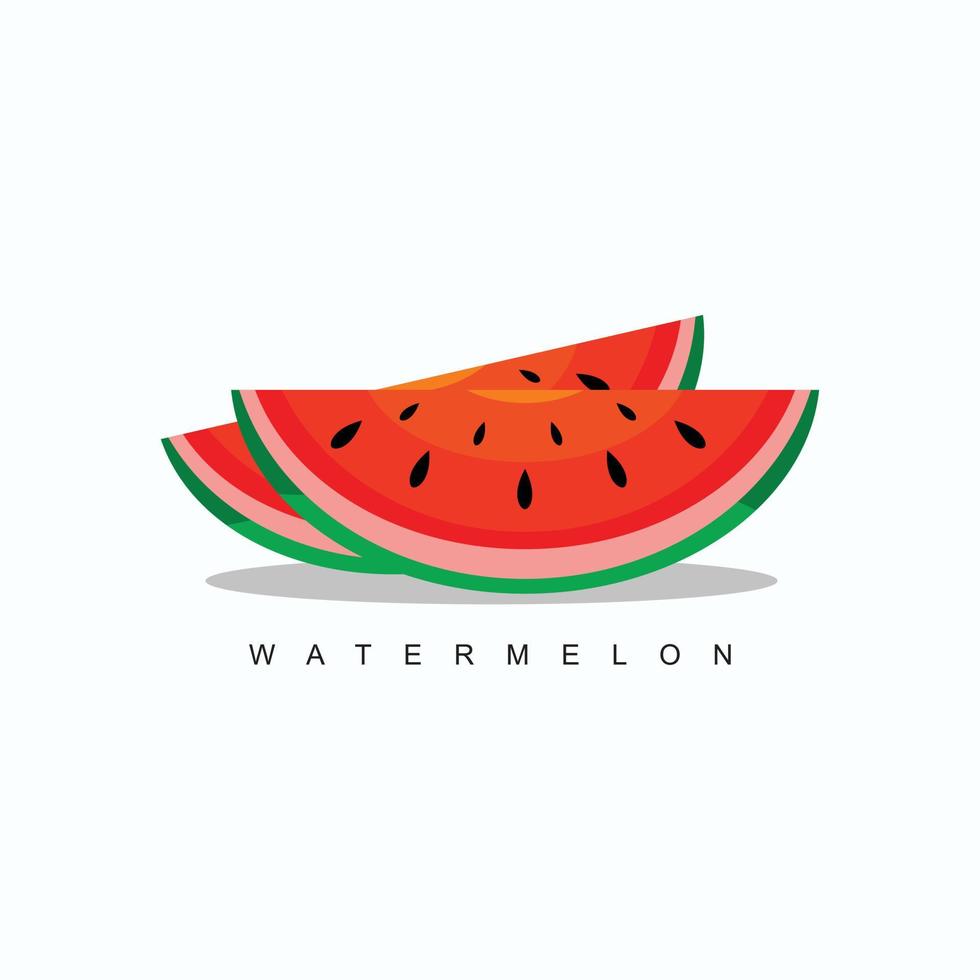 Wassermelonenfrucht-Vektordesign und -illustration vektor