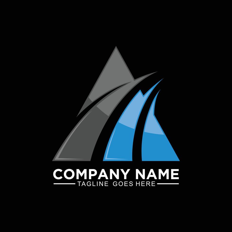 triangel logotyp design begrepp för företag företag vektor