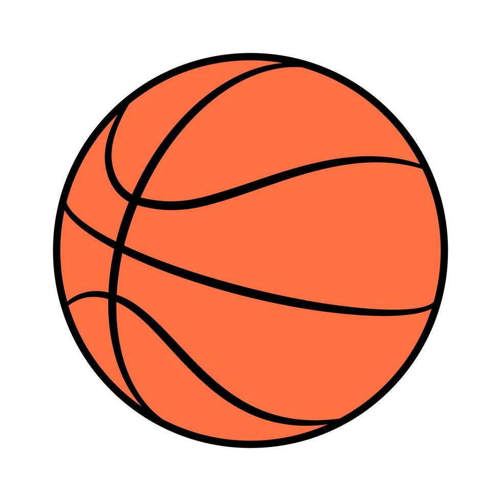 Basketball-Ball-Vektor-Symbol auf weißem Hintergrund vektor